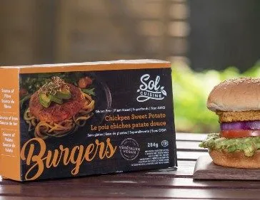 Sol Cuisine - Chickpea Sweet Potato Burger
