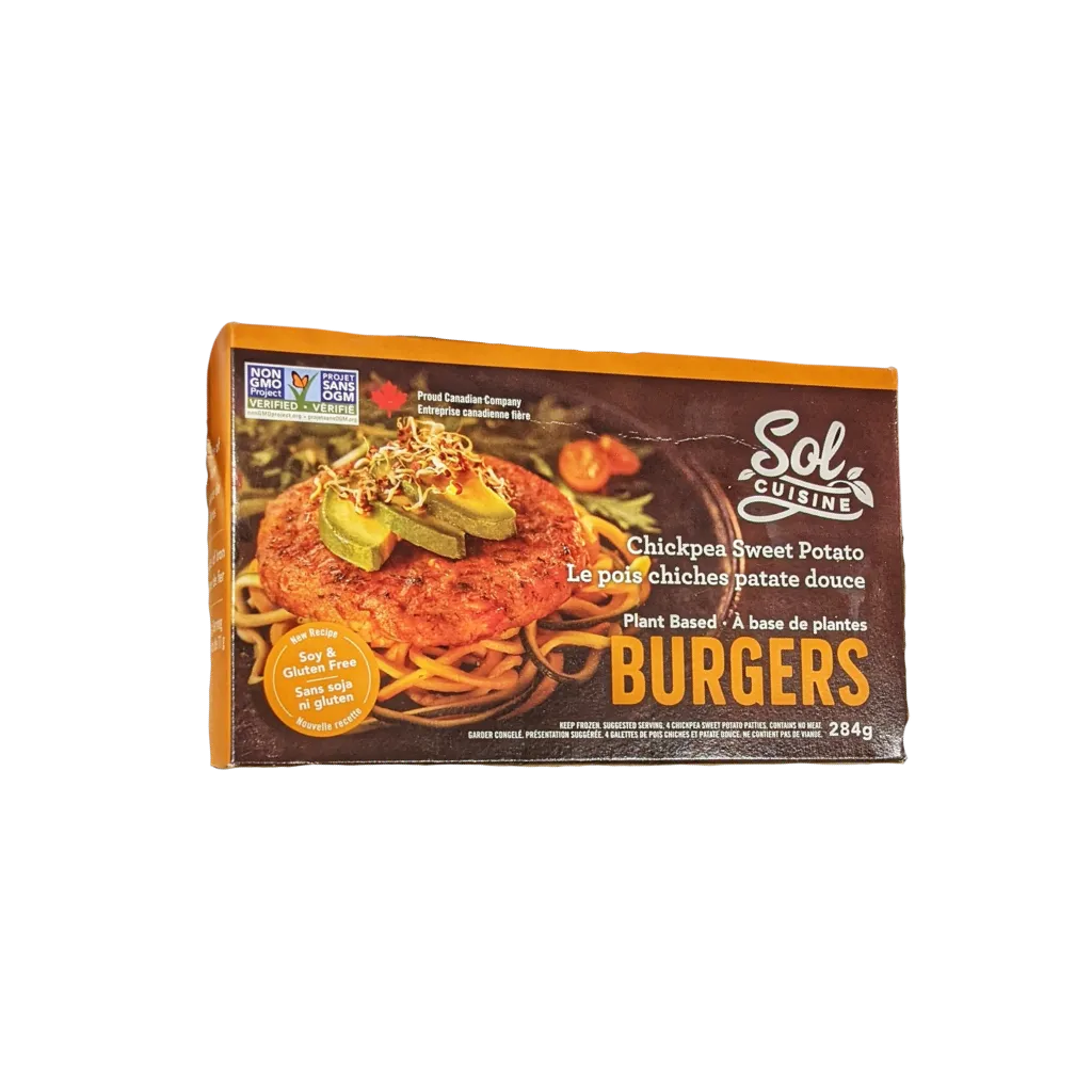 Sol Cuisine - Chickpea Sweet Potato Burger