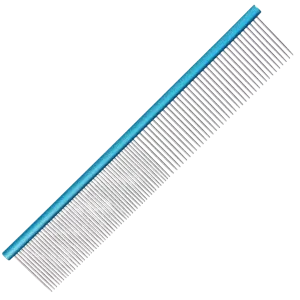 Spectrum Aluminum Comb Light Blue 50/50 with Short Teeth by Groom Professional