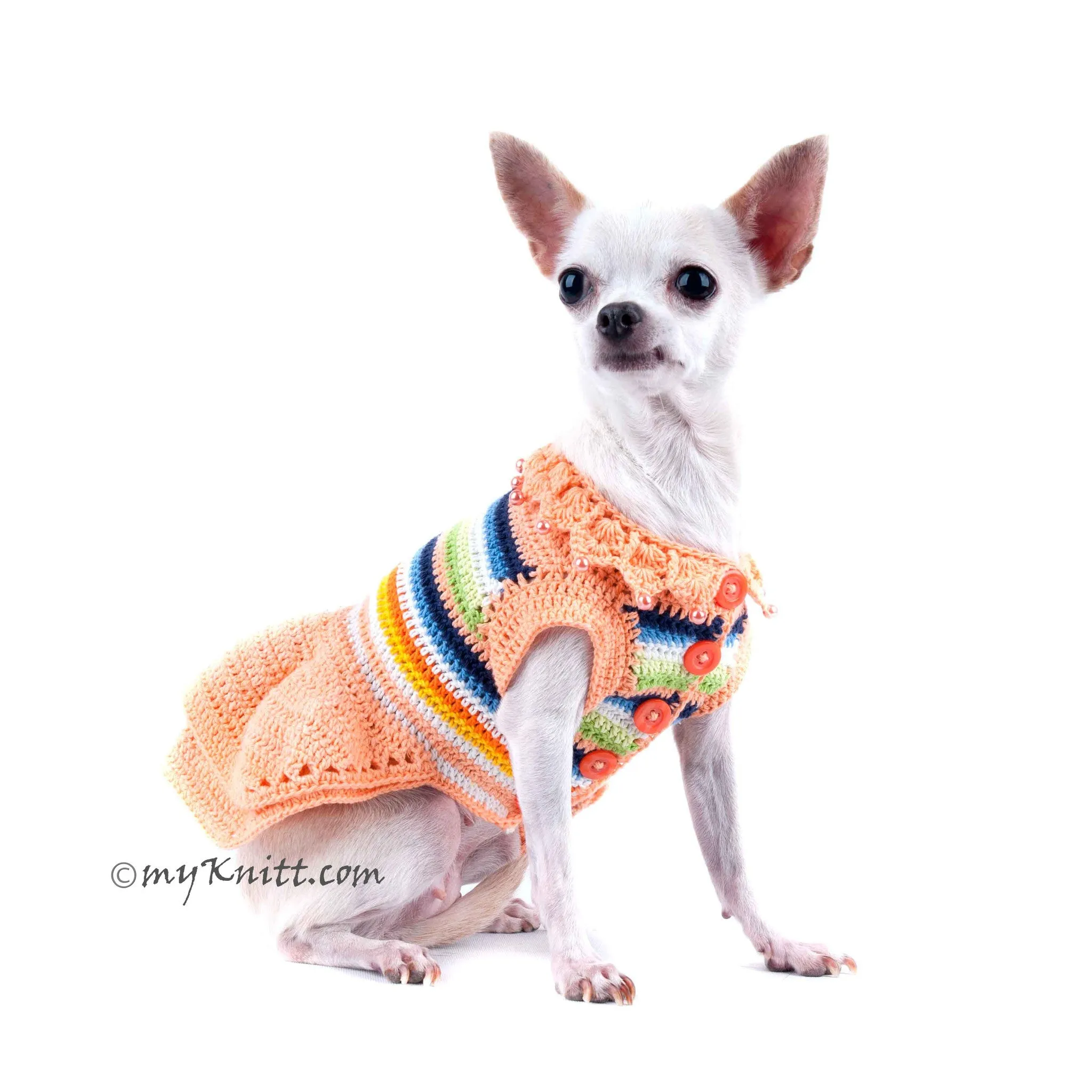 Spring Dog Dress Peach  DF40