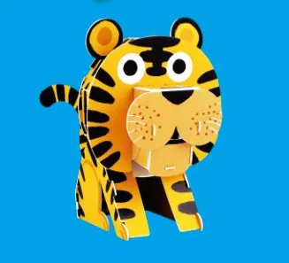 Tiger 3D Puzzle | Lays Perfect In Bottom of a Shoebox!