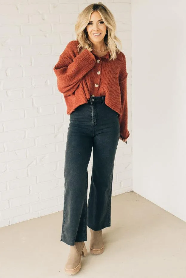 Tillie Textured Button Up Sweater