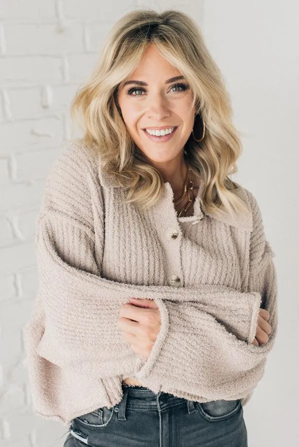 Tillie Textured Button Up Sweater