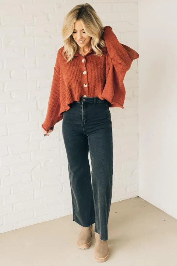 Tillie Textured Button Up Sweater