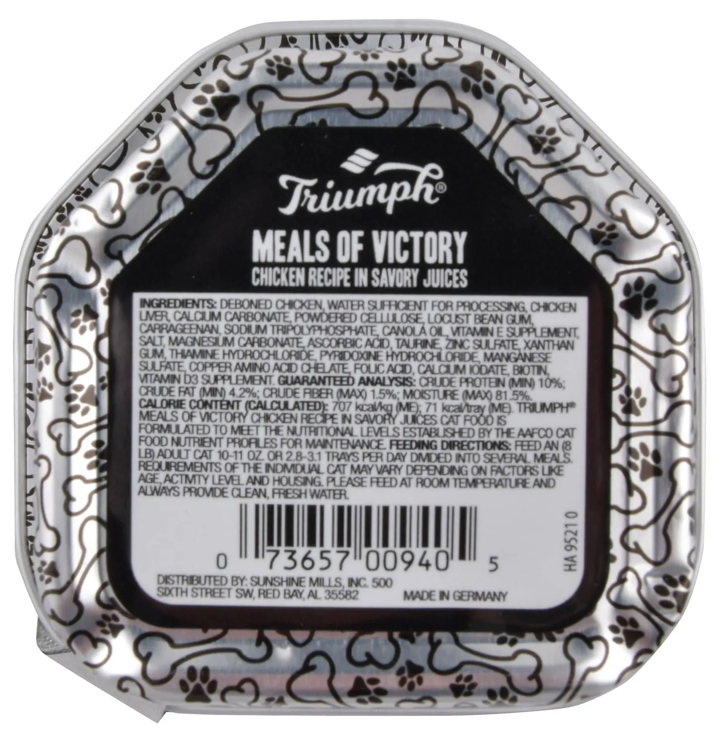 Triumph Meals of Victory, Chicken Recipe in Savory Juices Dog Food