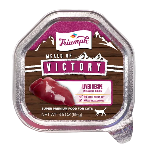 Triumph Meals of Victory Liver Recipe Wet Cat Food Cups