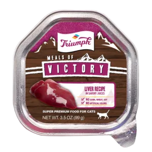 Triumph Meals of Victory Liver Recipe Wet Cat Food Cups