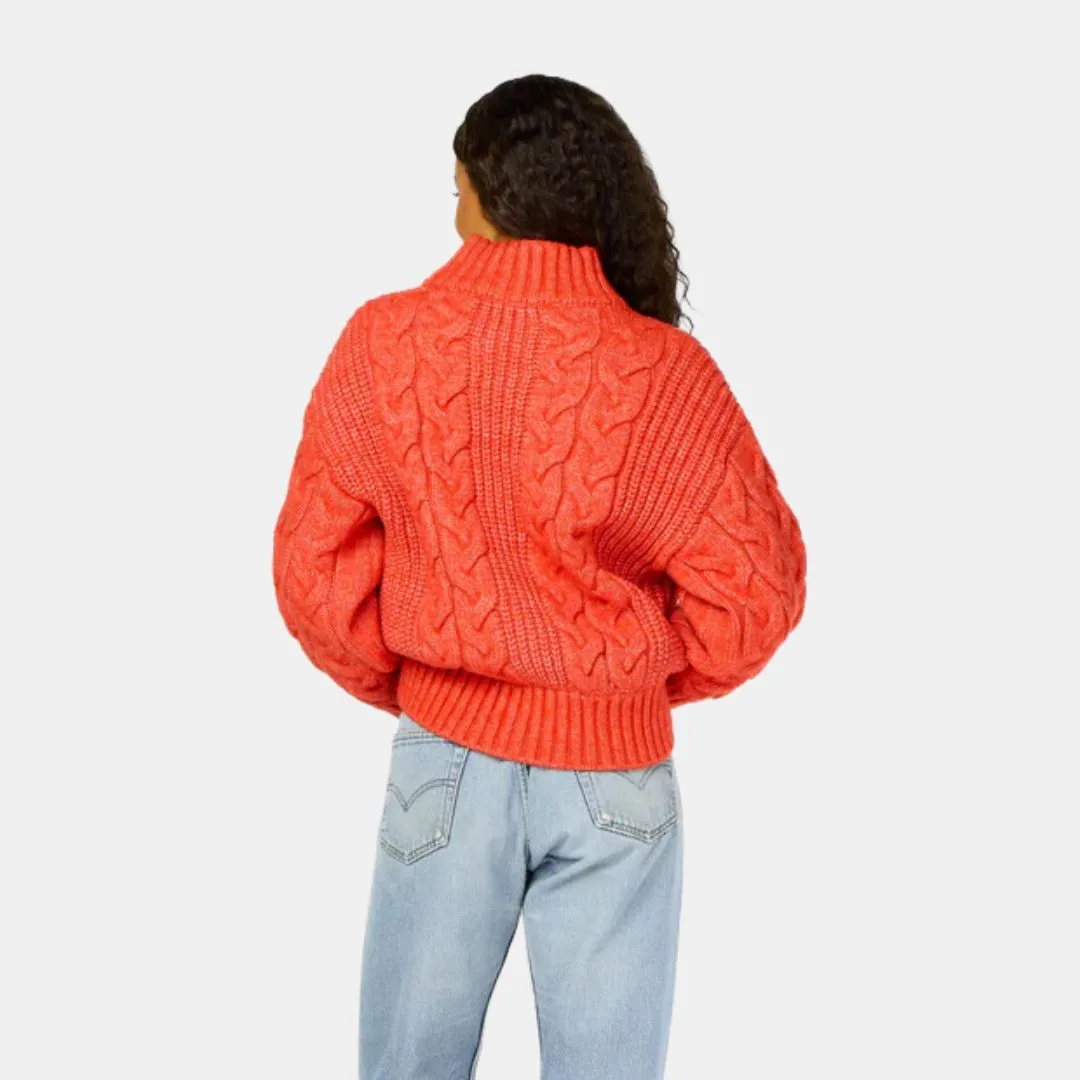 Troy Cable Sweater (Mars Orange)