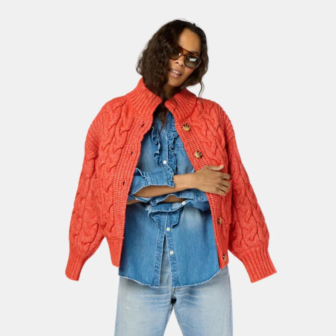 Troy Cable Sweater (Mars Orange)