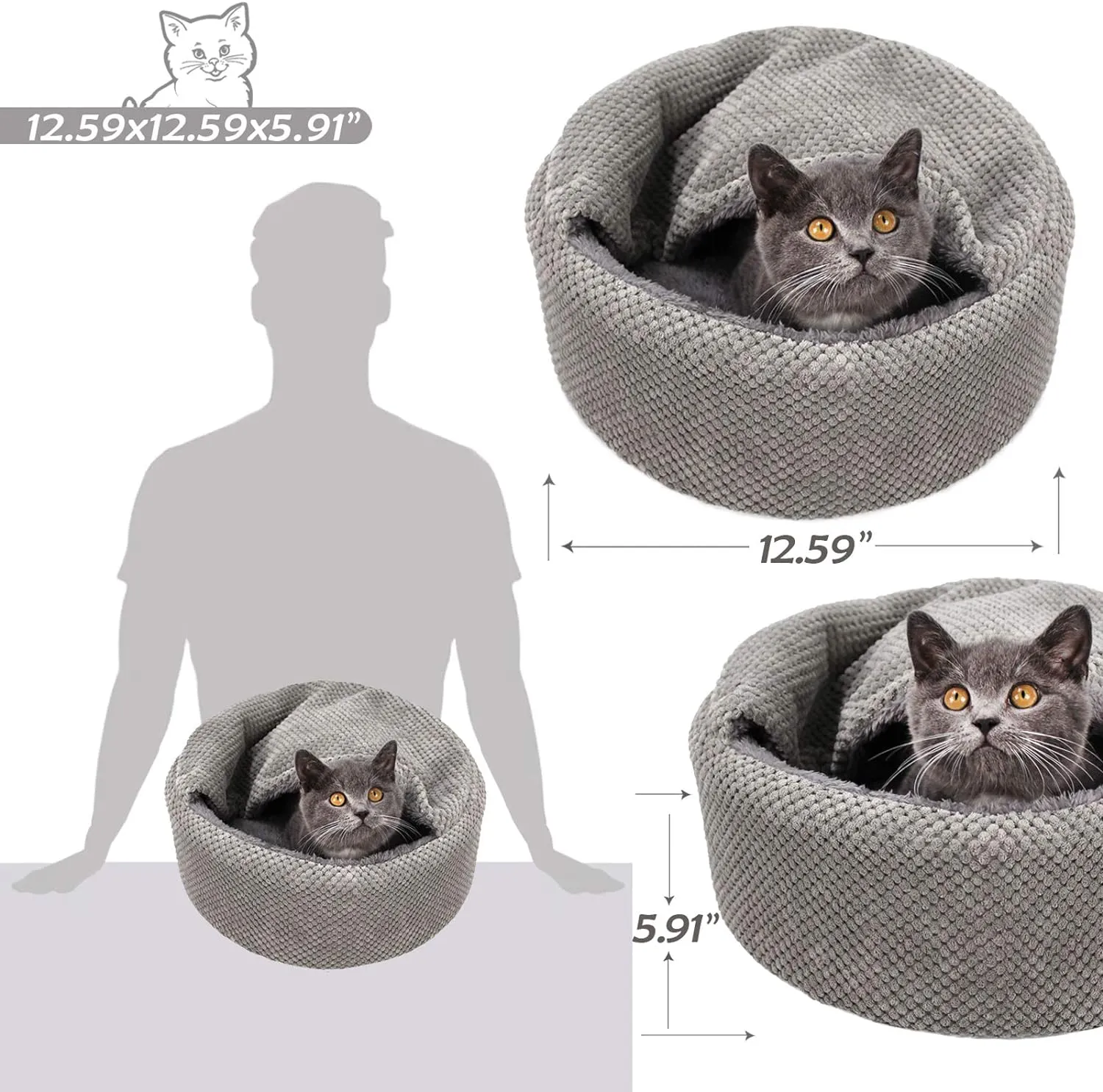 Washable Warming Cat Bed House