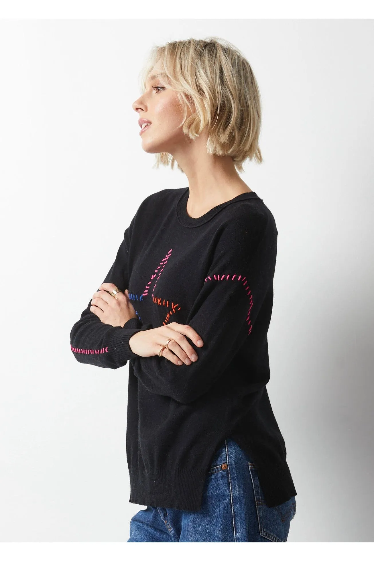 Zaket & Plover  Super Star Sweater  Black