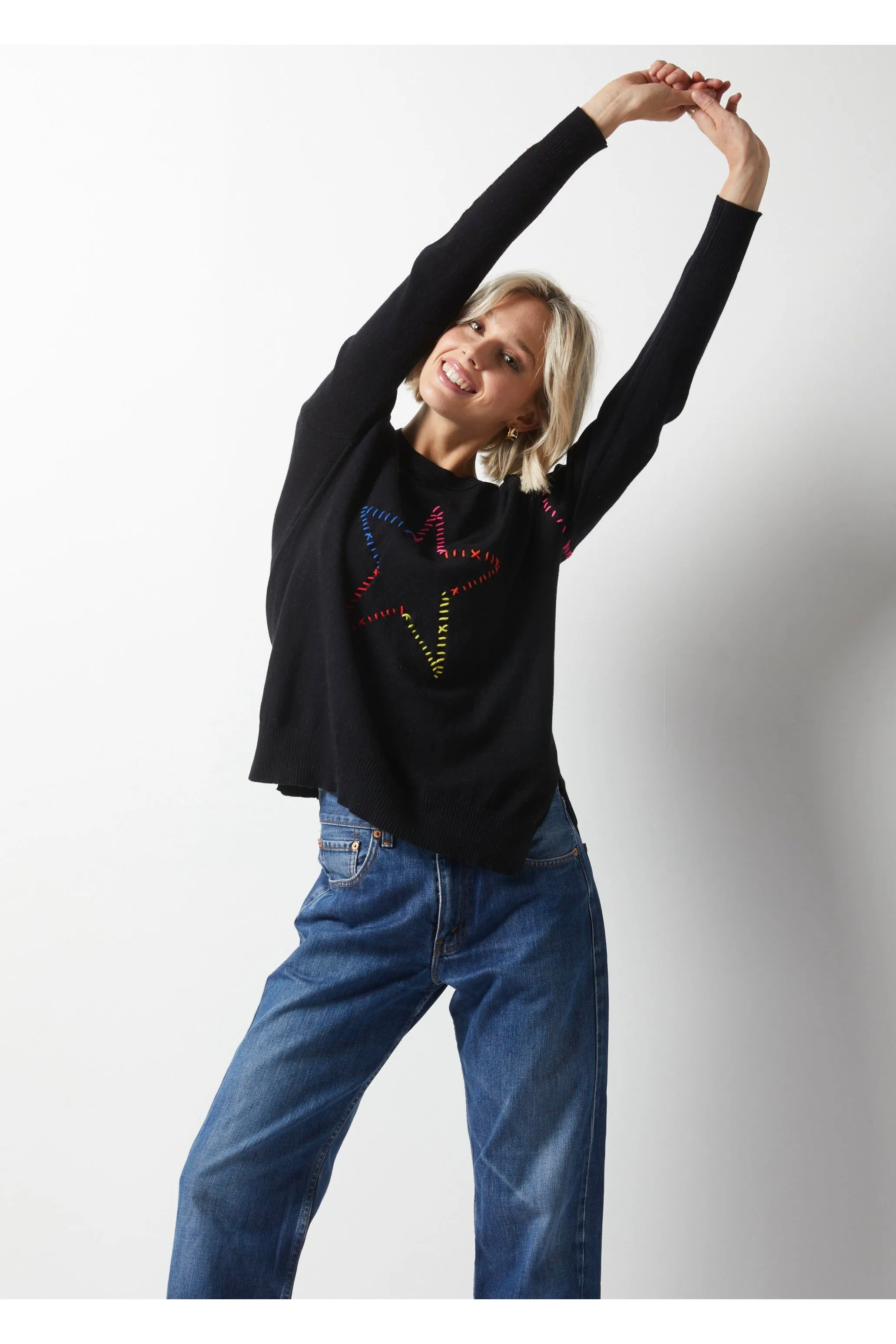 Zaket & Plover  Super Star Sweater  Black